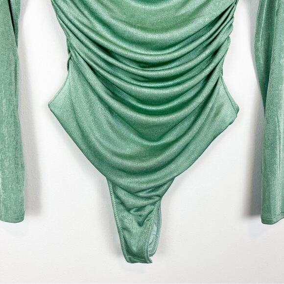 Revolve Not Yours‎ To Keep Marilla Bodysuit Long Sleeve Sage Green Size Medium - Picture 6 of 9